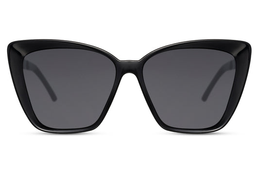 Vintage Oversized Black Cat Eye Sunglasses