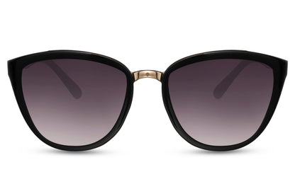 Black Oversized Cat Eye Sunglasses