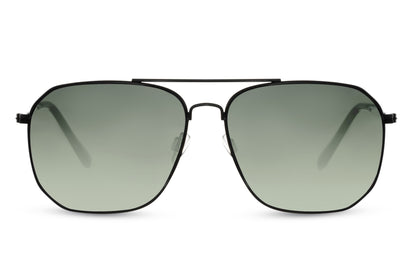 Green Shades Geometric Aviator Sunglasses