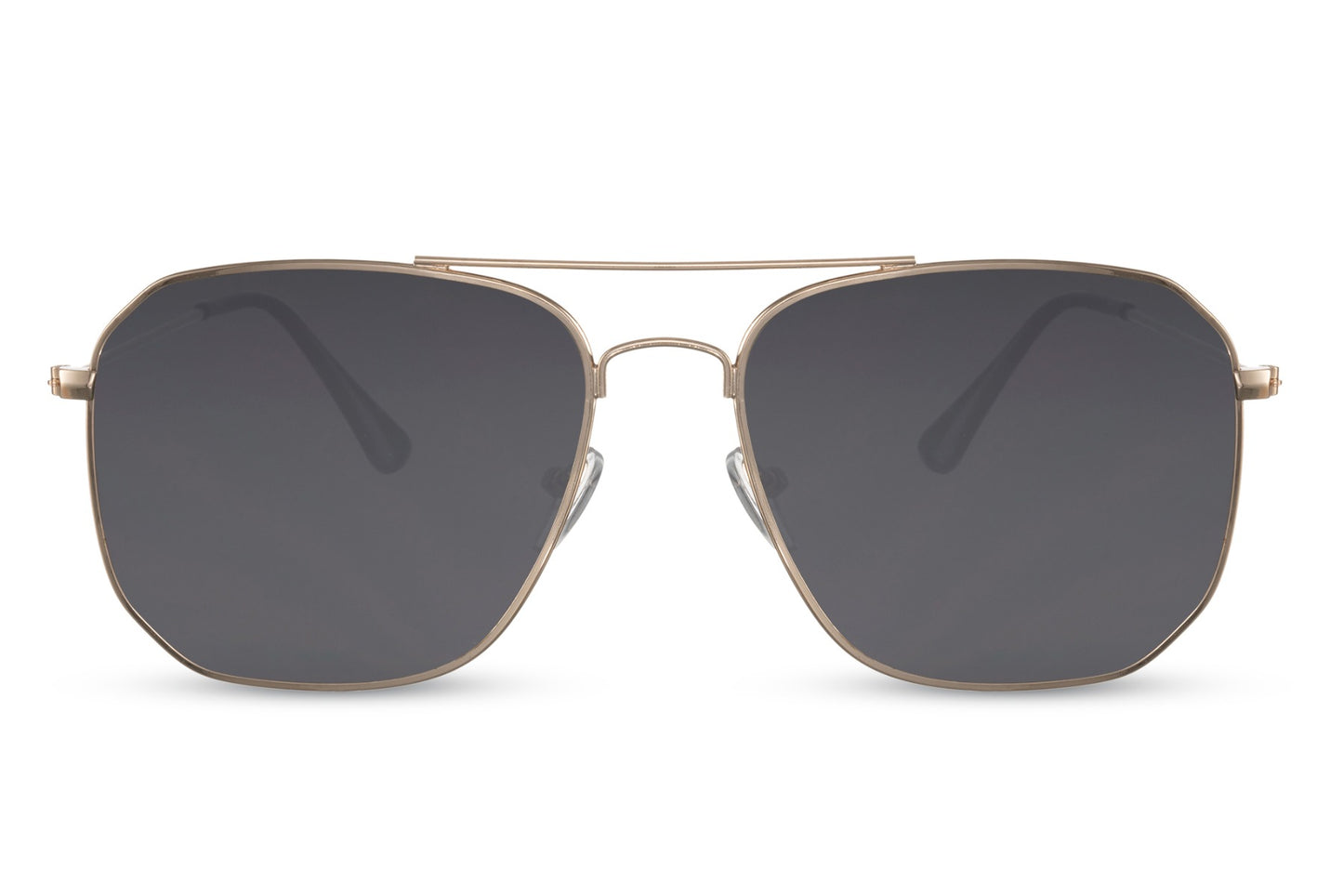 Black Shades Geometric Aviator Sunglasses