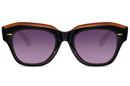 Wayfarer Sunglasses Thick Frame Purple Color Shades For Women