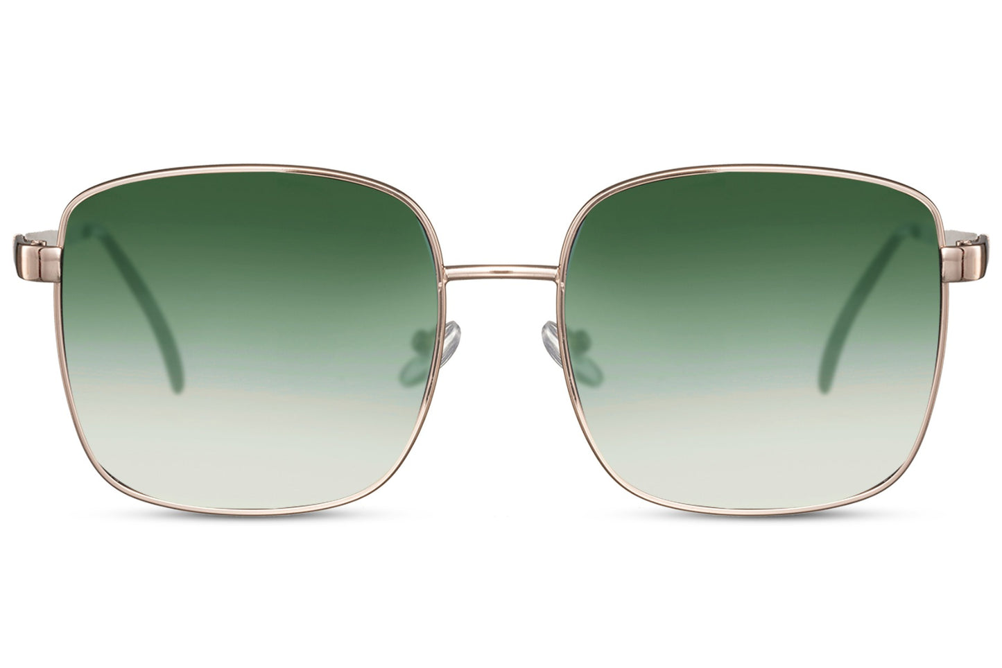 Gradient Green Designer Aviator Sunglasses