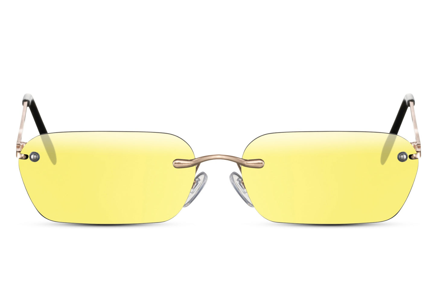 Stylish Yellow Colour Frame Less Party Sunglasses