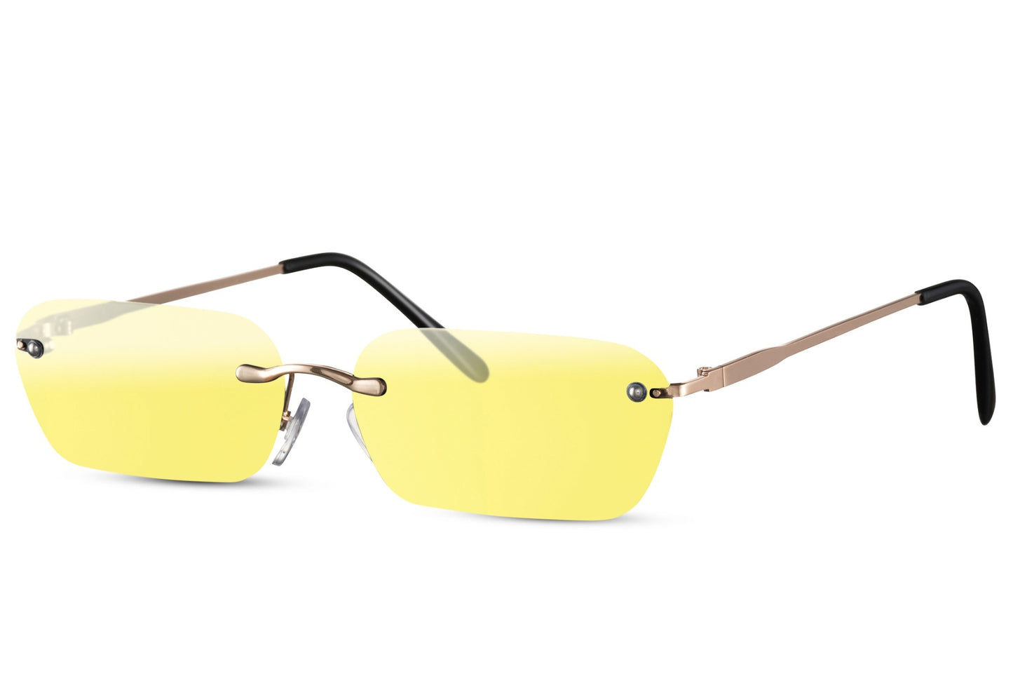 Stylish Yellow Colour Frame Less Party Sunglasses