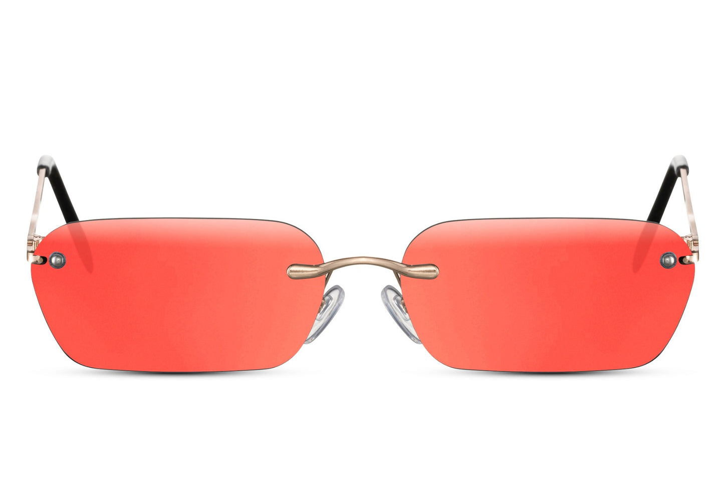 Stylish Red Colour Without Frame Party Sunglasses