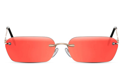 Stylish Red Colour Without Frame Party Sunglasses