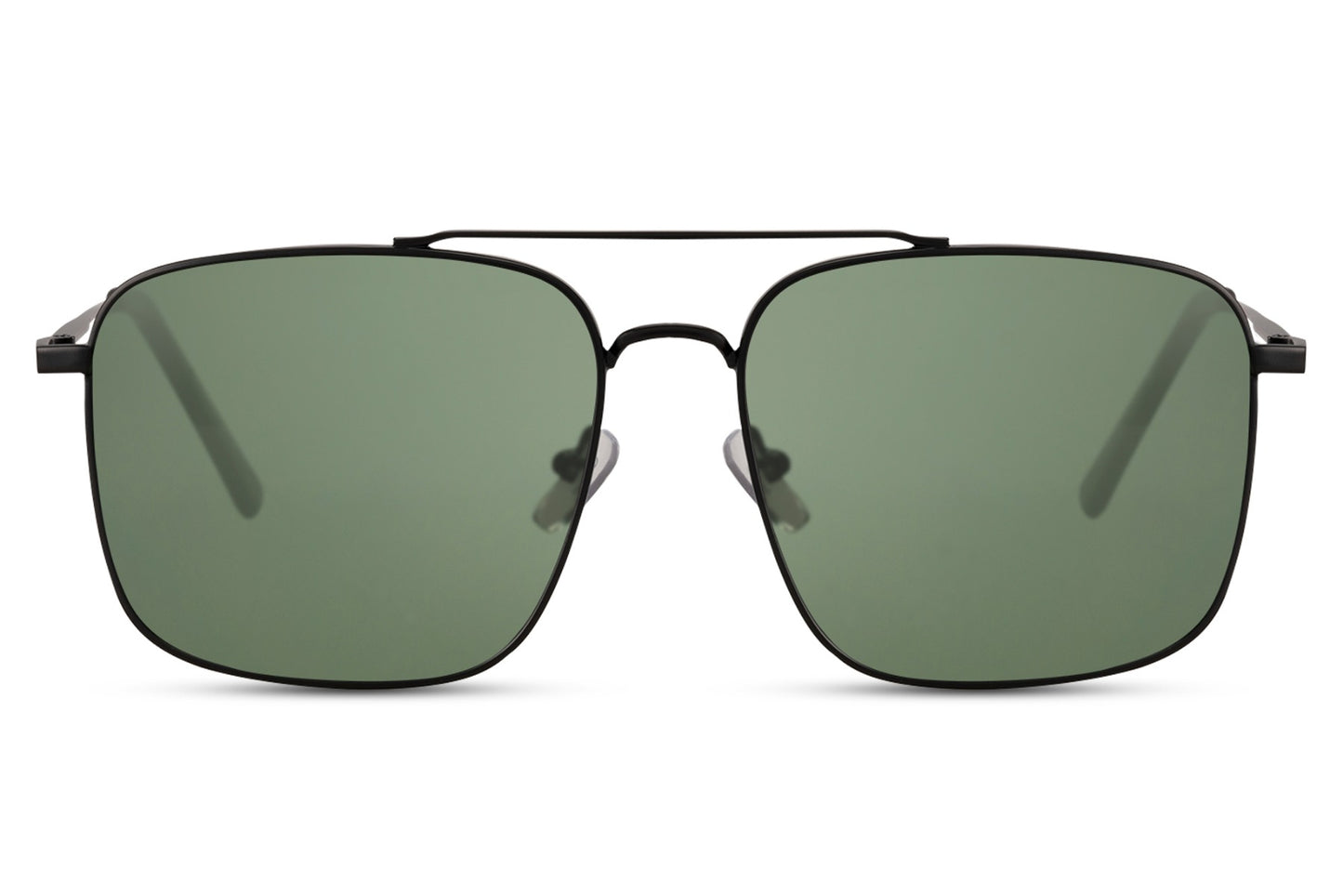 Classic Green Rectangle Aviator Sunglasses