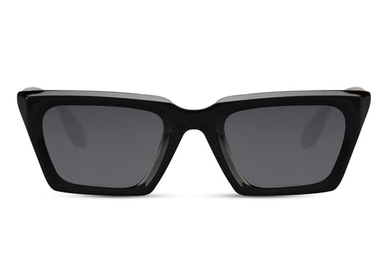 Black Rectangle Cat Eye Sunglasses