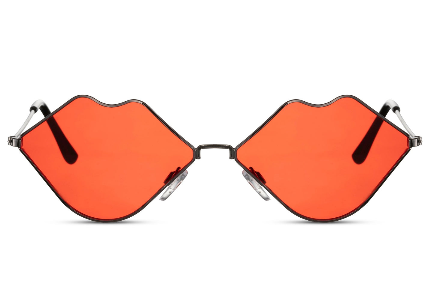 Lips Design Orange Party Sunglasses