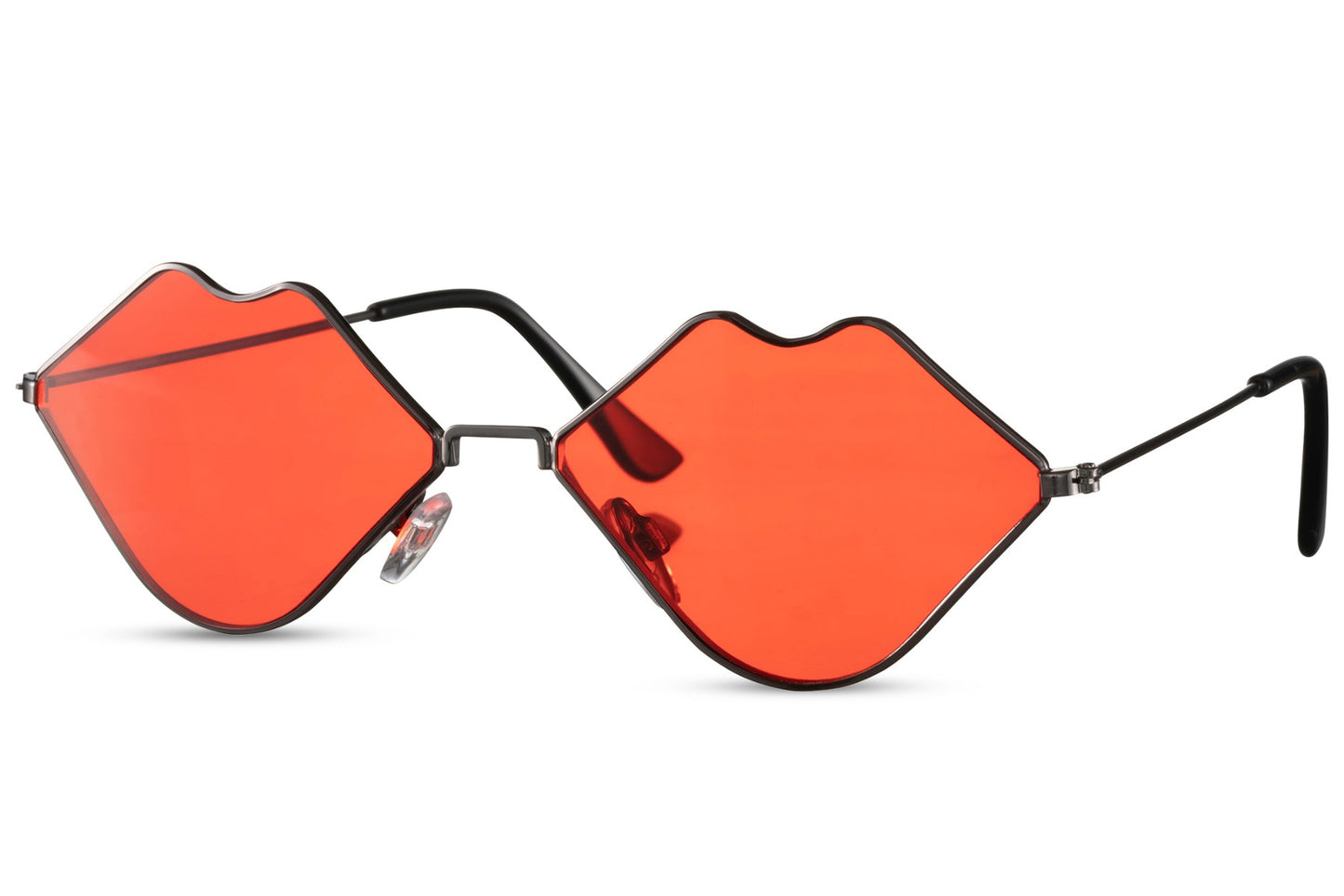 Lips Design Orange Party Sunglasses