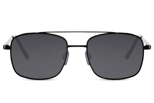 Black Geometric Black Shade Aviator Sunglasses