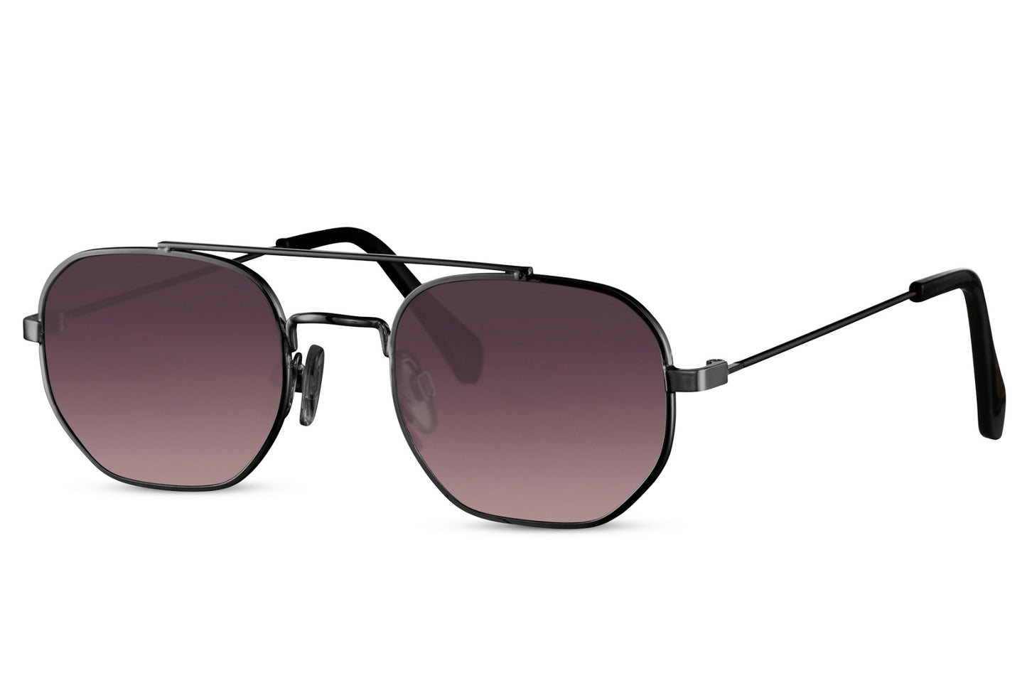 Geometric Black Shade Aviator Sunglasses