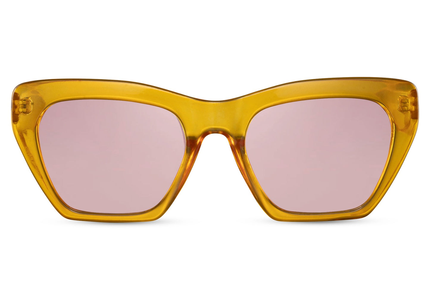 Oversized Yellow Color Cat Eye Sunglasses