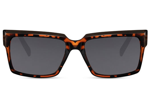 Rectangle Animal Print Wayfarer Sunglasses