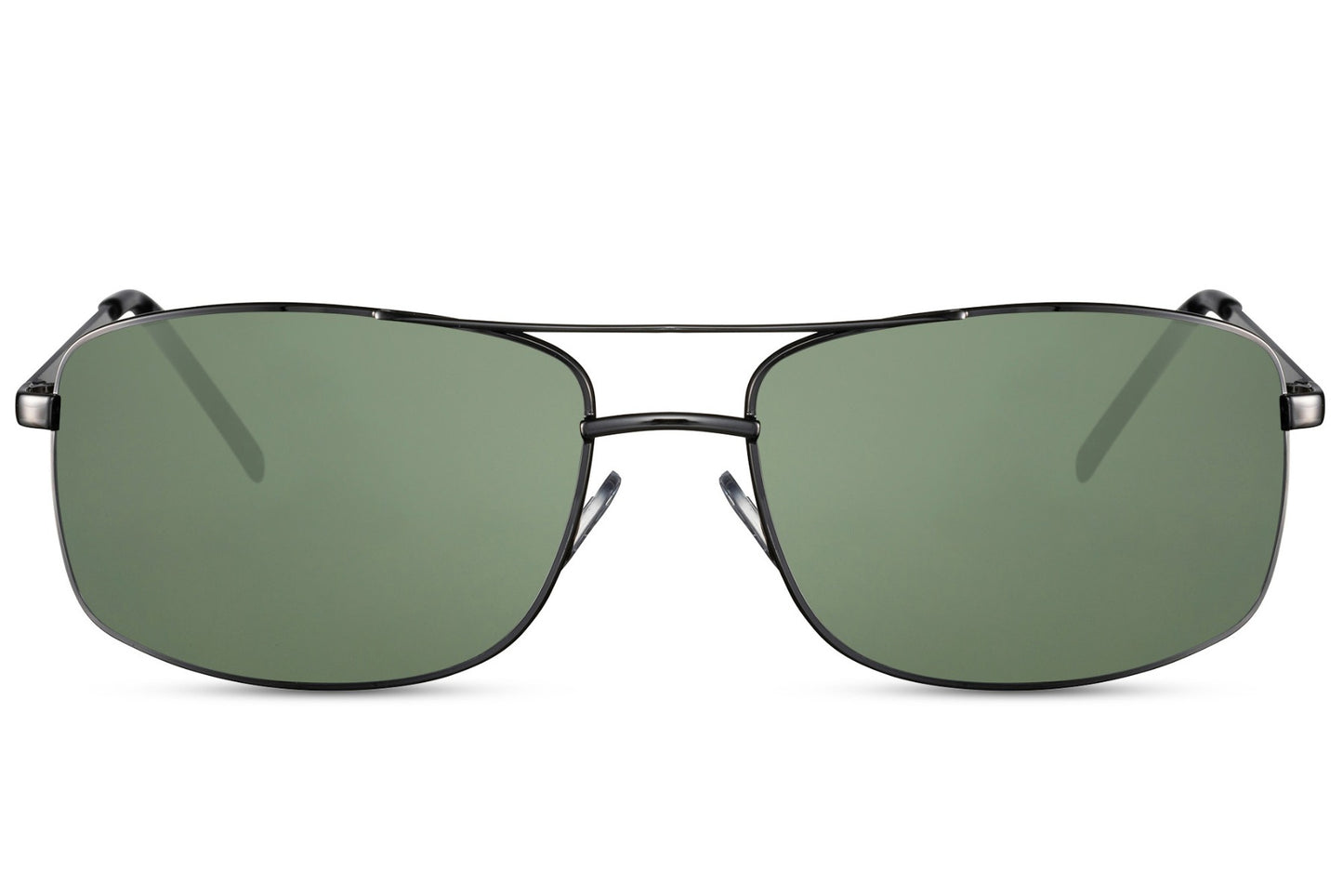 Square Sliver Frame Green Color Aviator Sunglasses