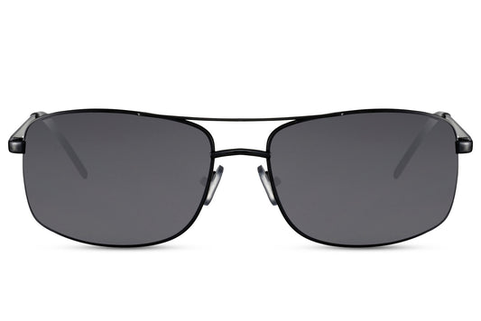 Square Full Black Color Aviator Sunglasses