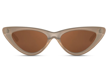 Vintage Beige Color Cat Eye Sunglasses