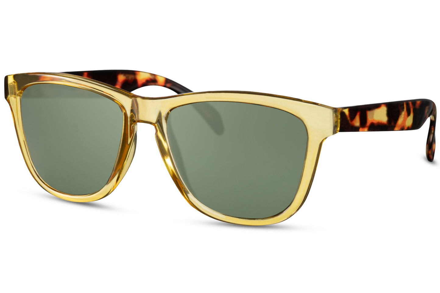 Trendy Animal Print Frame Green Color Wayfarer Sunglasses