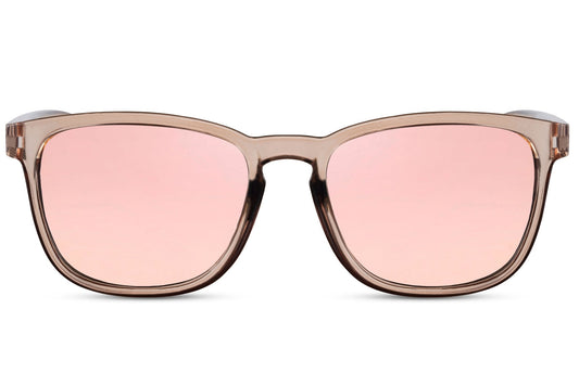 Reflective Transparent Pink Color Wayfarer Sunglasses