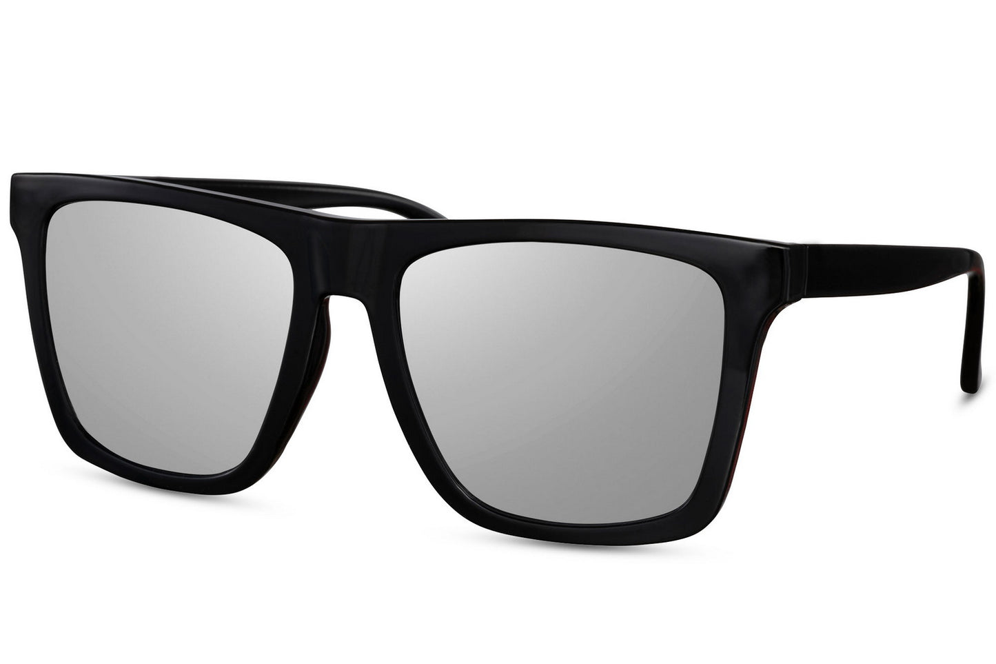 Silver Color Oversized Wayfarer Sunglasses