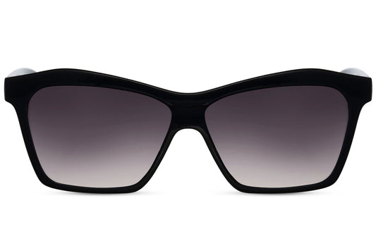 Black Frame Oversized Cat Eye Sunglasses