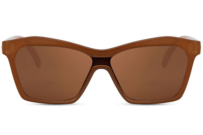 Brown Oversized Cat Eye Sunglasses