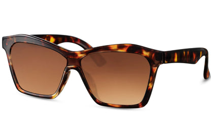 Leopard Print Oversized Cat Eye Sunglasses