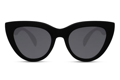 Black Oversized Cat Eye Sunglasses