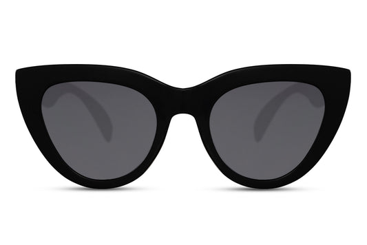 Black Oversized Cat Eye Sunglasses