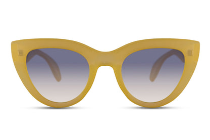 Oversized Gold Frame Cat Eye Sunglasses