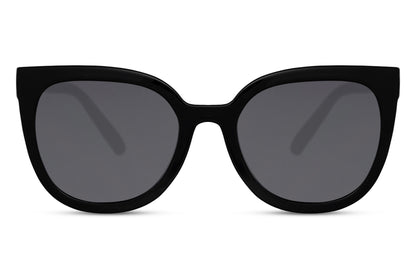 Oversized Black Cat Eye Sunglasses