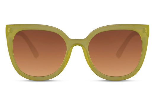 Oversized Green Cat Eye Sunglasses