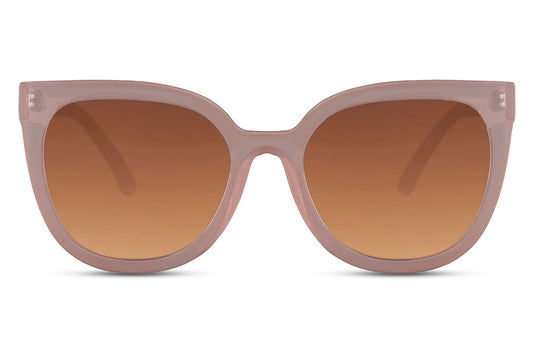 Oversized Brown Cat Eye Sunglasses