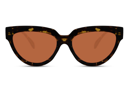 Oversized Animal Print Cat Eye Sunglasses