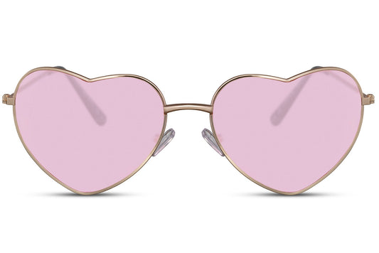 Heart Shape Pink Colour Party Sunglasses