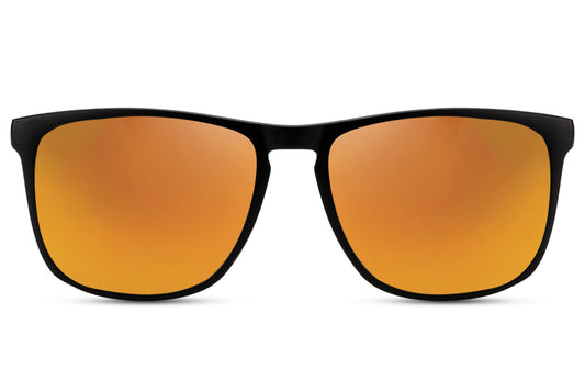 Stylish Reflective Orange Wayfarer Sunglasses