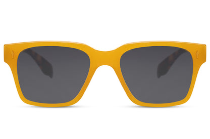 Stylish Yellow Frame Black Wayfarer Sunglasses