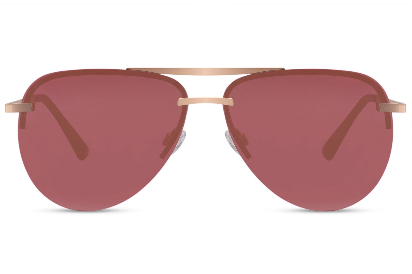 Frame less Red Aviator Sunglasses women