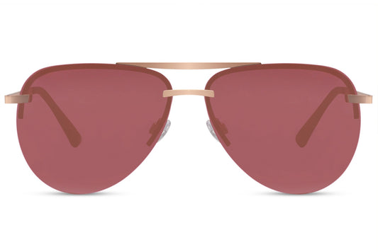 Frame less Red Aviator Sunglasses women