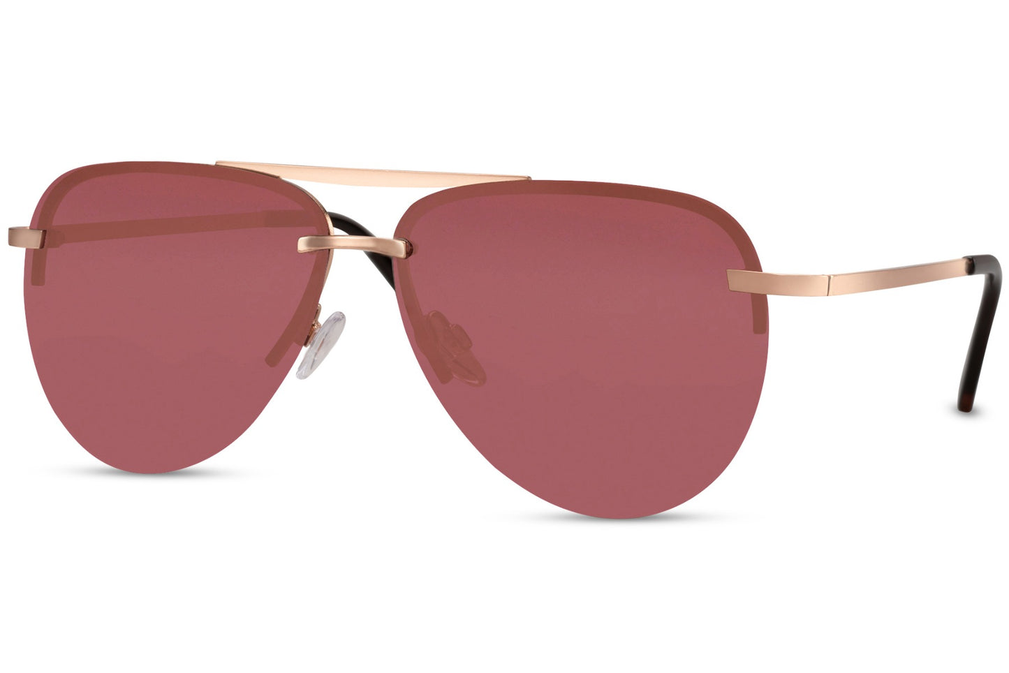 Frame less Red Aviator Sunglasses women