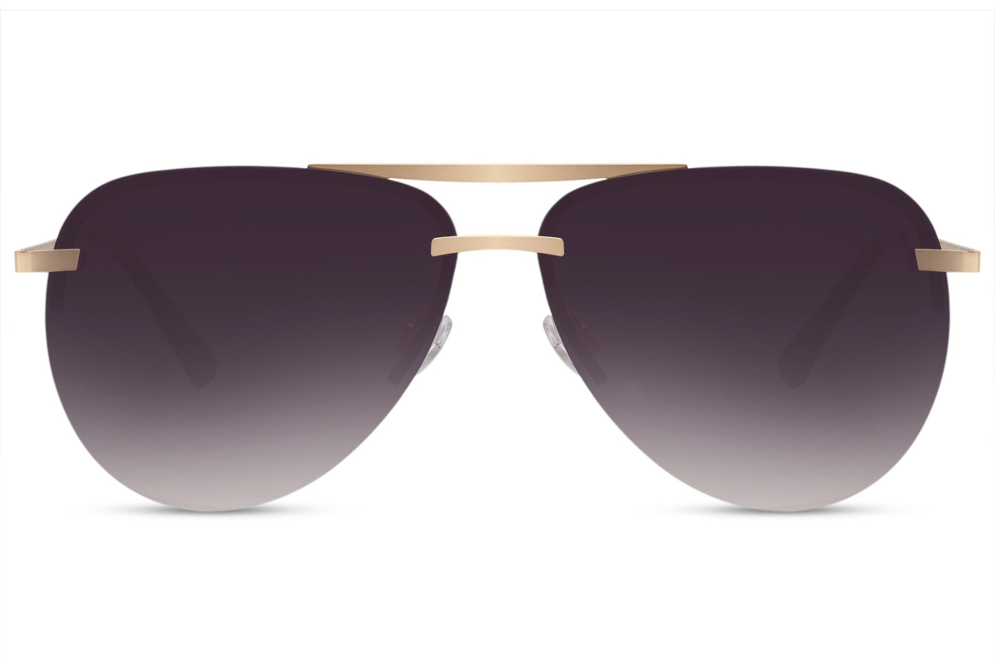 Frame less Black Aviator Sunglasses