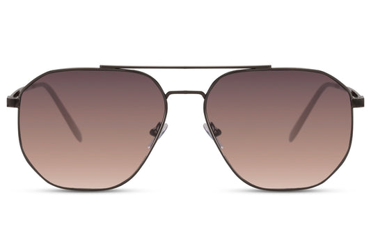 Stylish Brown Aviator Sunglasses