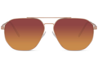 Modern Design Brown Aviator Sunglasses