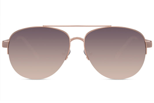 Gold Frame Brown Color Aviator Sunglasses