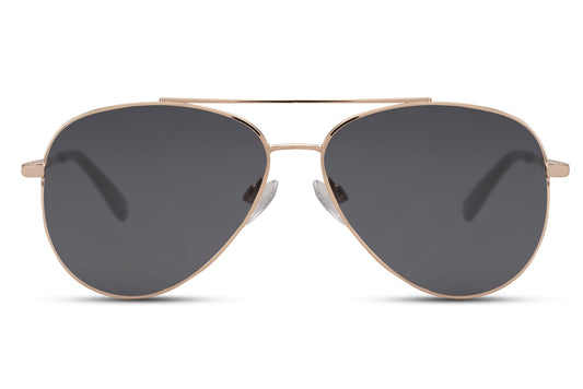 Premium Gold Black Aviator Sunglasses