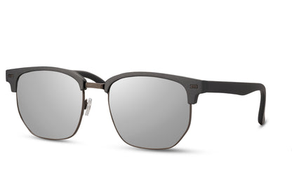 Silver Clubmaster Sunglasses for Men