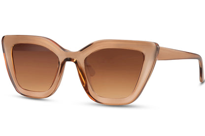 Brown Frame Cat Eye Sunglasses