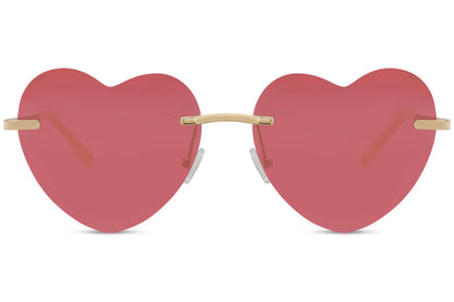 Fancy Heart Shape Purple Colour Sunglasses