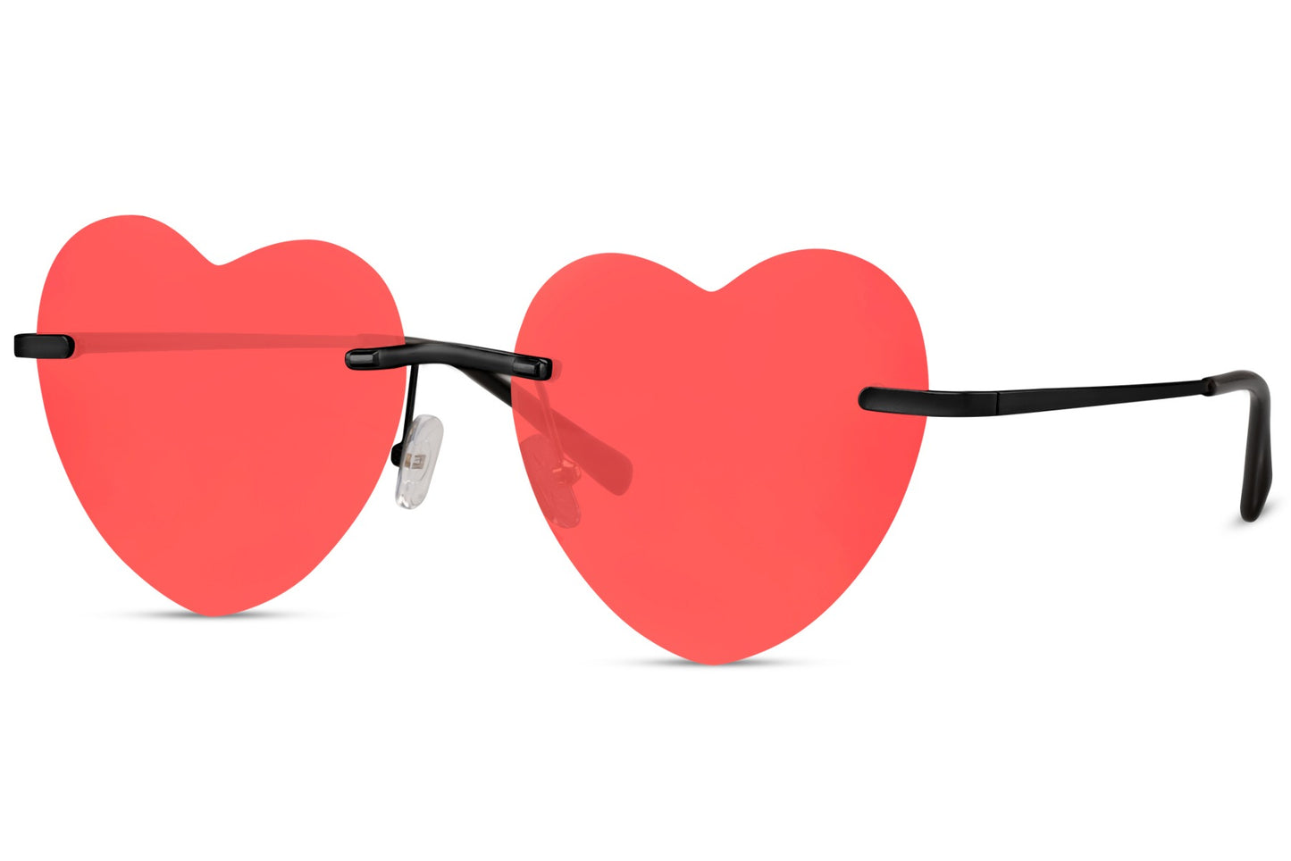 Fancy Heart Shape Red Colour Sunglasses