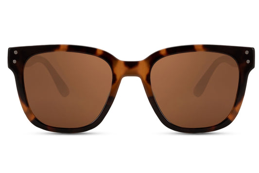 Iconic Animal Print Brown Wayfarer Sunglasses